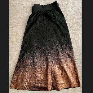 Lularoe Midi Skirt, 2XL, black & gold